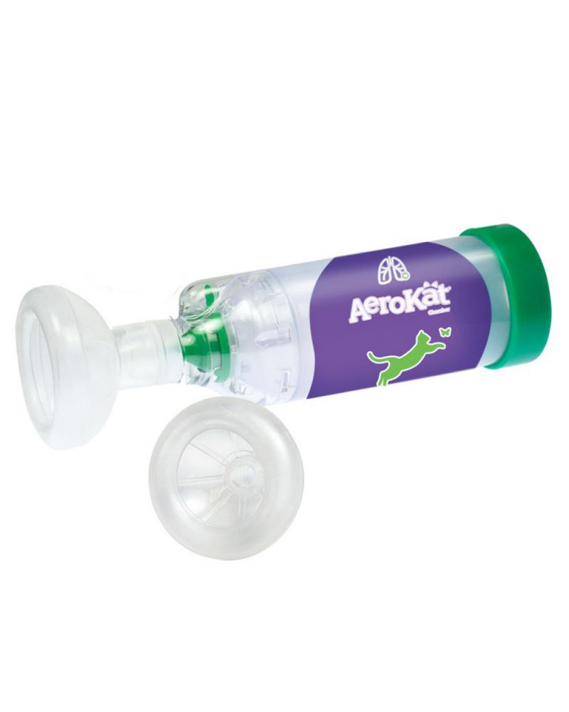 Inhalateur pour l'administration de médicaments par inhalation aux chats AEROKATAEROKAT