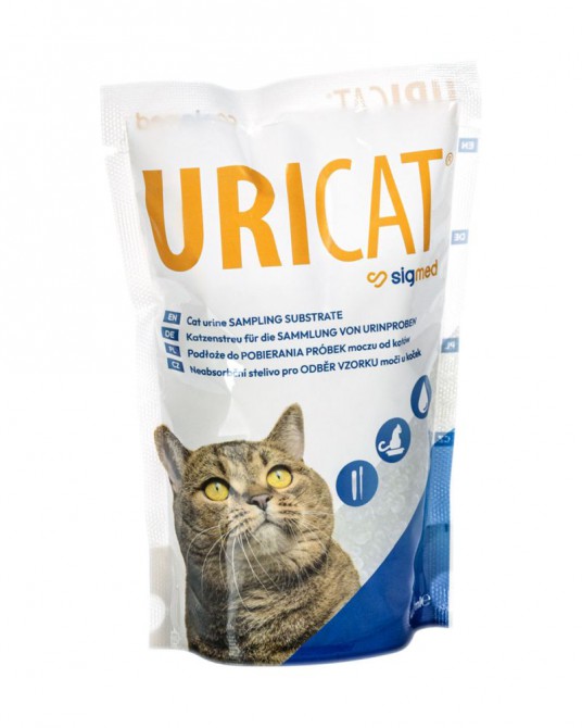Litière pour le prélevement d'urine de chat Uricat