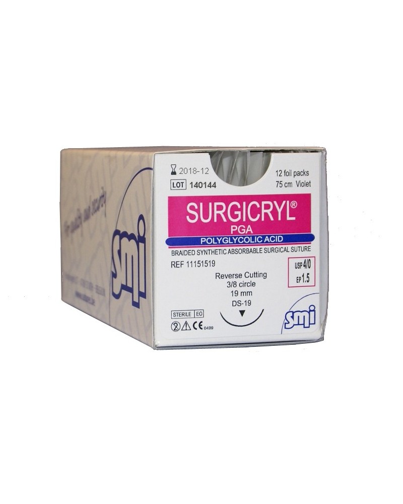 Surgicryl PGA SMI SMI SMI violet, aiguille à coupe inversée