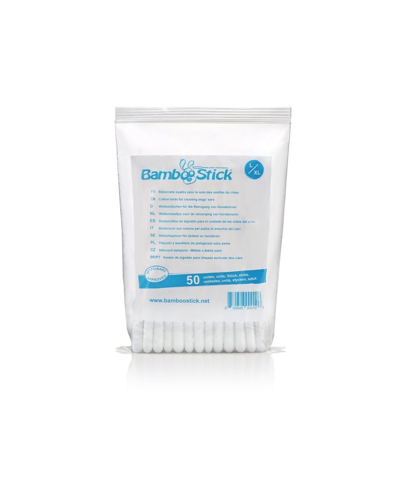 Bâtonnets de nettoyage des oreilles de chiens BambooStick