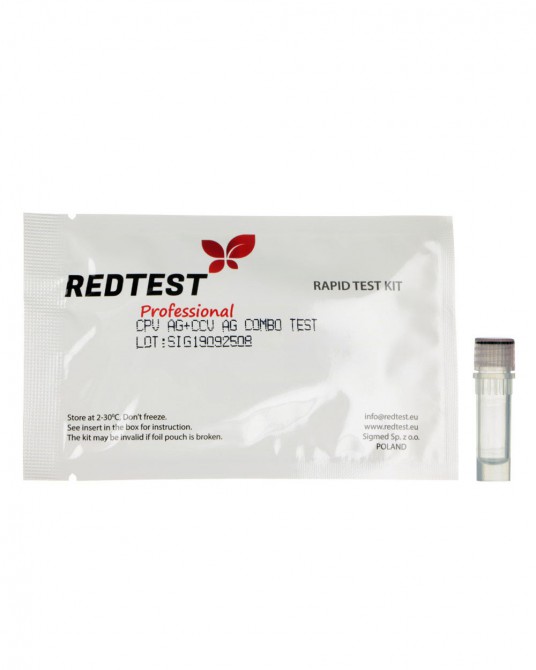 Test de diagnostic combiné Redtest pour la parvovirose canine et le coronavirus